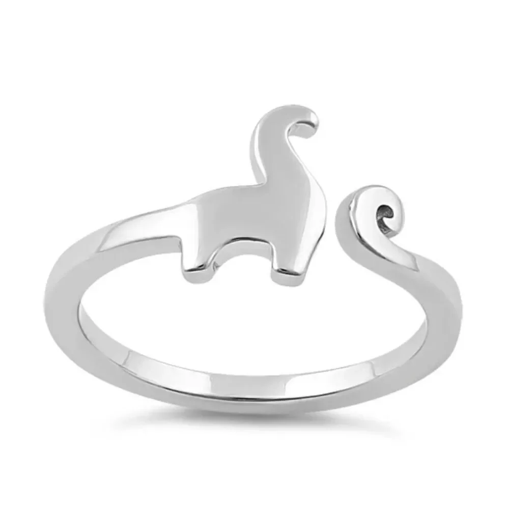 Solid 925 Sterling Silver Dinosaur Boho Ring New